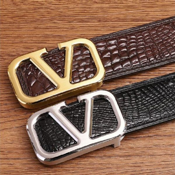 Ceintures Homme En Peau De Crocodile - Boucles de ceinture à ancre | Cuir Véritable - Style 1