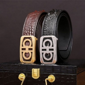Ceintures Homme En Peau De Crocodile - Boucles de ceinture à ancre | Cuir Véritable