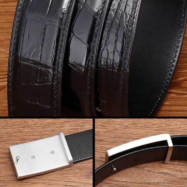 Ceintures Homme En Peau De Crocodile - Boucles de ceinture à ancre | Fait Main - Style 1