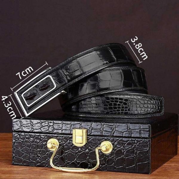 Ceintures Homme En Peau De Crocodile - Boucles de ceinture à ancre | Fait Main - Style 1