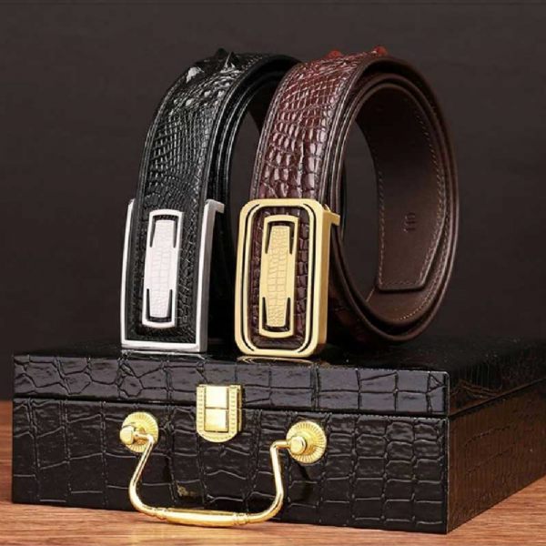 Ceintures Homme En Peau De Crocodile - Boucles de ceinture à ancre | Meilleurs Cadeaux - Style 1