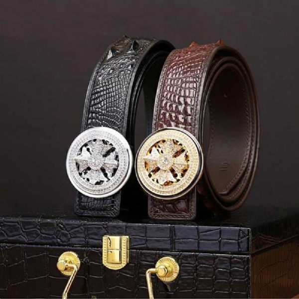 Ceintures Homme En Peau De Crocodile - Boucles de ceinture à ancre | Meilleurs Cadeaux - Style 1