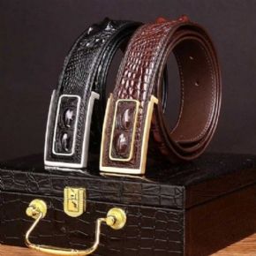 Ceintures Homme En Peau De Crocodile - Boucles de ceinture à ancre | Meilleurs Cadeaux