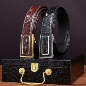 Ceintures Homme En Peau De Crocodile - Boucles de ceinture à cliquet | Meilleurs Cadeaux