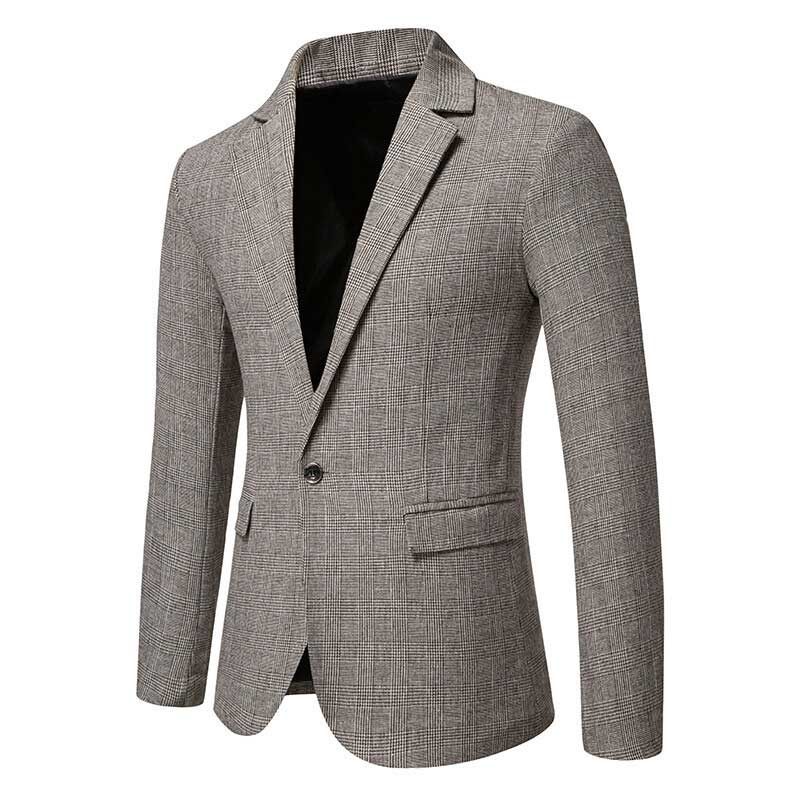 Blazer Homme Classique | Vestes de Costume Un Bouton Silm Fit - Kaki