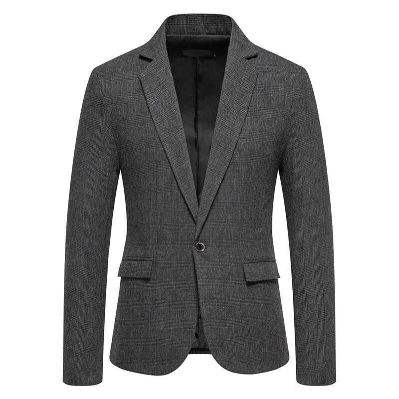 Blazer Homme Classique | Vestes de Costume Un Bouton Silm Fit - Kaki