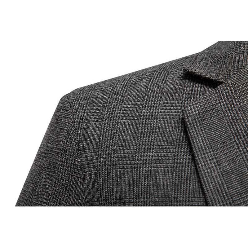 Blazer Homme Classique | Vestes de Costume Un Bouton Silm Fit - Kaki