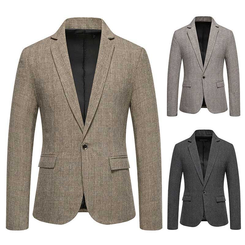 Blazer Homme Classique | Vestes de Costume Un Bouton Silm Fit