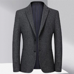 Blazer Homme Sport Manteau Laine Business Moderne Slim Deux Boutons