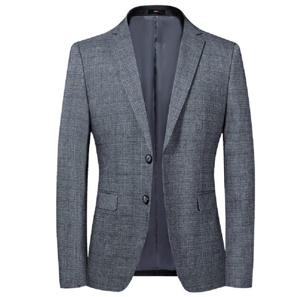 Blazer Homme Sport Manteau Plaid Slim Business Moderne Deux Boutons