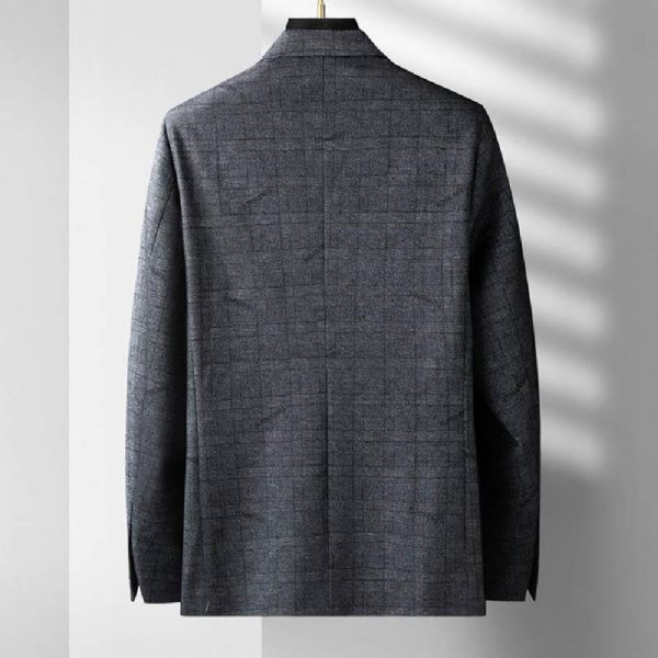 Blazer Pour Hommes Manteau Sport Grande Taille Décontracté Deux Boutons À Carreaux - Bleu