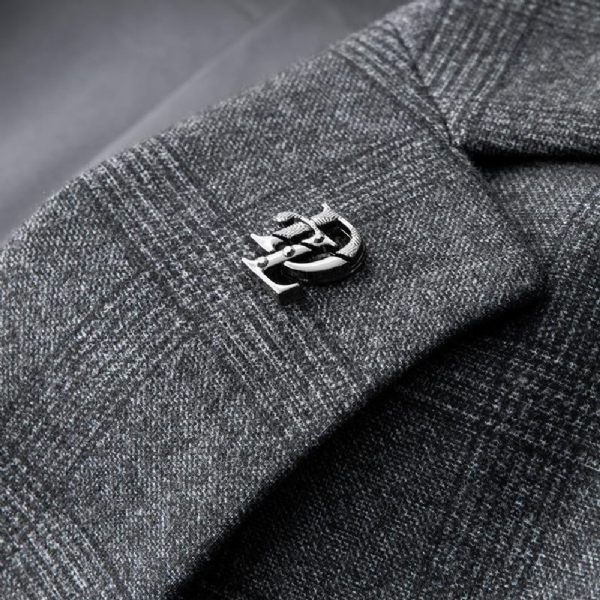 Blazer Pour Hommes Manteau Sport Grande Taille Décontracté Deux Boutons À Carreaux - Bleu