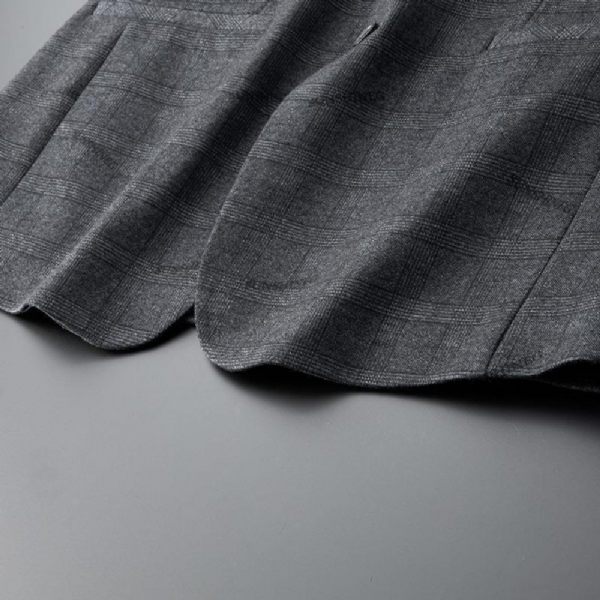 Blazer Pour Hommes Manteau Sport Grande Taille Décontracté Deux Boutons À Carreaux - Bleu