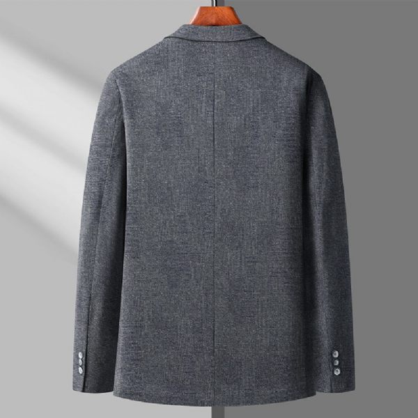 Blazer Sport Pour Hommes Grand Et Manteau Ample À Deux Boutons - Gris