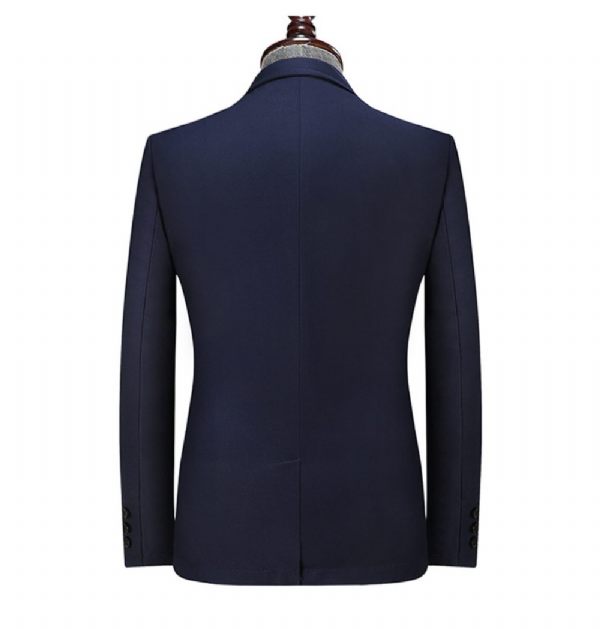 Blazer Sport Pour Hommes Manteau Ample Un Bouton Poches À Rabat Col Plat Couleur Unie Grande Taille - Bleu