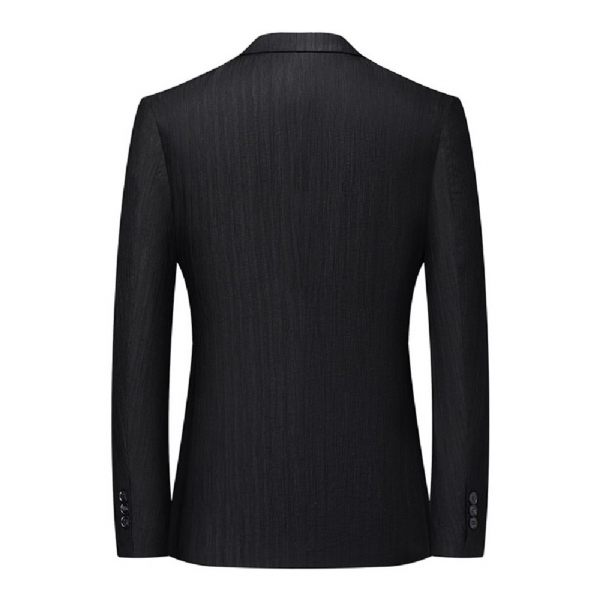 Blazer Sport Manteau Banquet Slim Élastique Facile D'entretien Deux Boutons - Noir