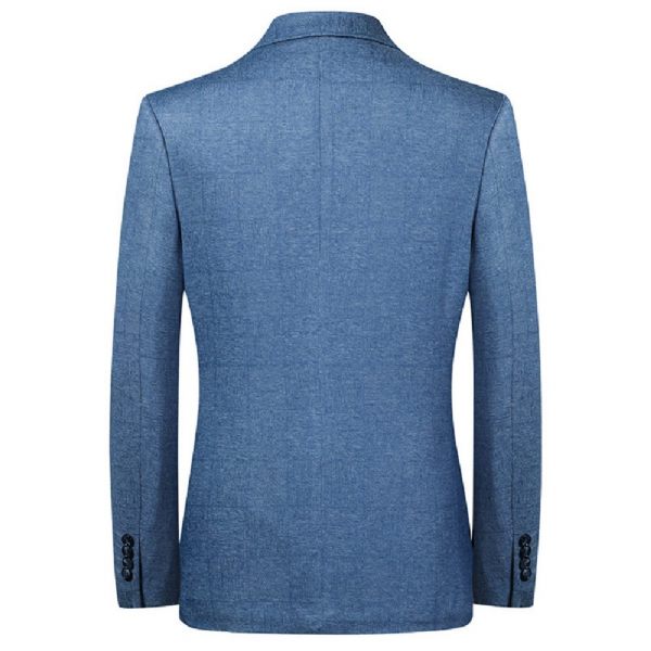 Blazer Sport Manteau Banquet Slim Élastique Facile D'entretien Deux Boutons - Bleu
