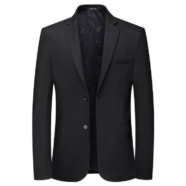 Blazer Sport Manteau Homme Deux Boutons Poches À Rabat Col Plat Élégant