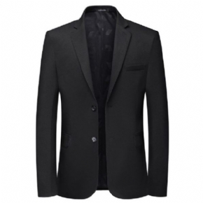 Blazer Sport Manteau Homme Deux Boutons Poches À Rabat Col Plat Élégant
