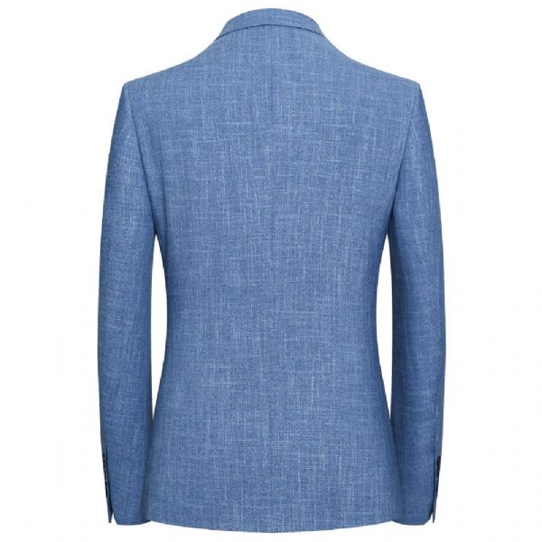 Blazer Sport Manteau Homme Facile D'entretien Slim Casual Deux Boutons - Bleu