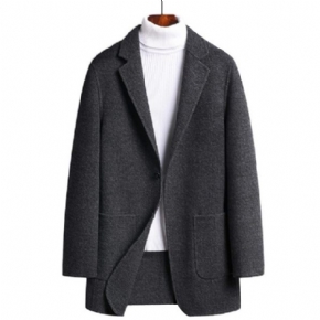 Blazer Sport Manteau Homme Laine Lâche Deux Boutons