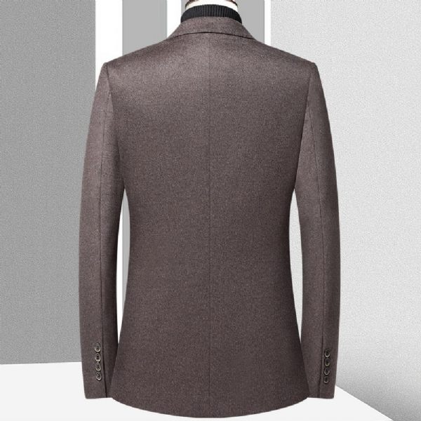 Blazer Sport Manteau Homme Laine Slim Deux Boutons - Brun