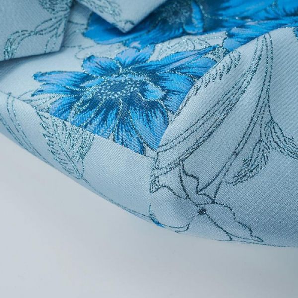 Blazer Sport Manteau Homme Mode Plante Motif Floral Un Bouton - Bleu Clair