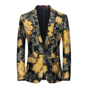 Blazer Sport Manteau Homme Motif Botanique Floral Un Bouton Grande Taille