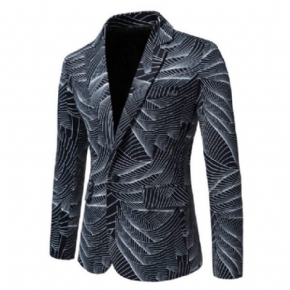 Blazer Sport Manteau Homme Motif Floral Décontracté Un Bouton