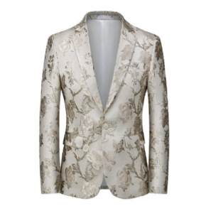 Blazer Sport Manteau Homme Motif Floral Un Bouton Business Moderne Grande Taille