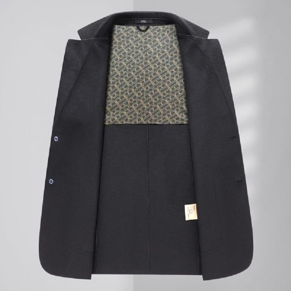 Blazer Sport Manteau Laine Casual Deux Boutons Pour Hommes - Noir