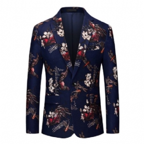 Blazer Sport Manteau Slim Pour Homme Motif Floral Botanique Un Bouton