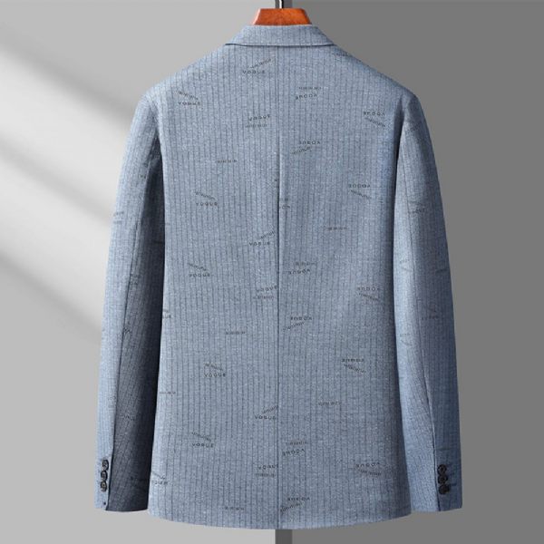 Blazer Surdimensionné Pour Homme Manteau Sport Ample Business Lettres Modernes Motif Floral - Bleu