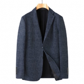 Blazer Surdimensionné Pour Hommes Manteau Sport Ample À Deux Boutons Col Plat Poche Intégrée