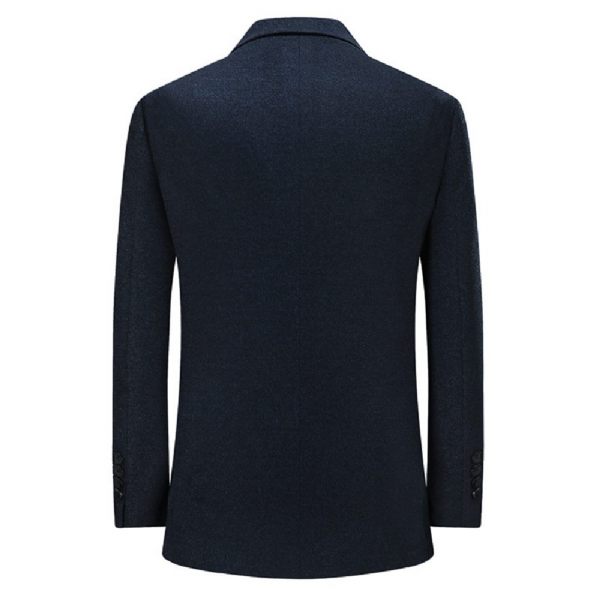 Blazer Surdimensionné Pour Hommes Manteau Sport Décontracté Business Moderne Deux Boutons Revers - Bleu Foncé