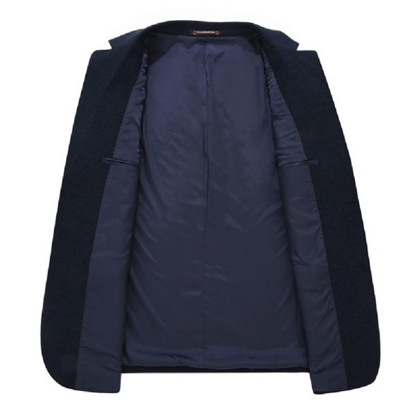 Blazer Surdimensionné Pour Hommes Manteau Sport Décontracté Business Moderne Deux Boutons Revers - Bleu Foncé