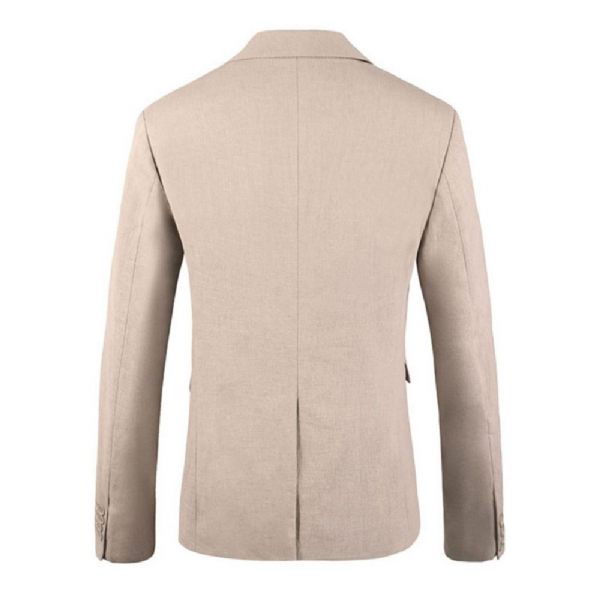 Blazer Surdimensionné Pour Hommes Manteau Sport Simple Boutonnage Deux Boutons Couleur Unie Rabat Poche Montée Col Plat - Kaki