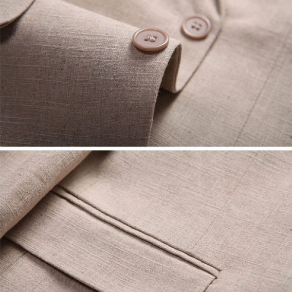 Blazer Surdimensionné Pour Hommes Manteau Sport Simple Boutonnage Deux Boutons Couleur Unie Rabat Poche Montée Col Plat - Kaki