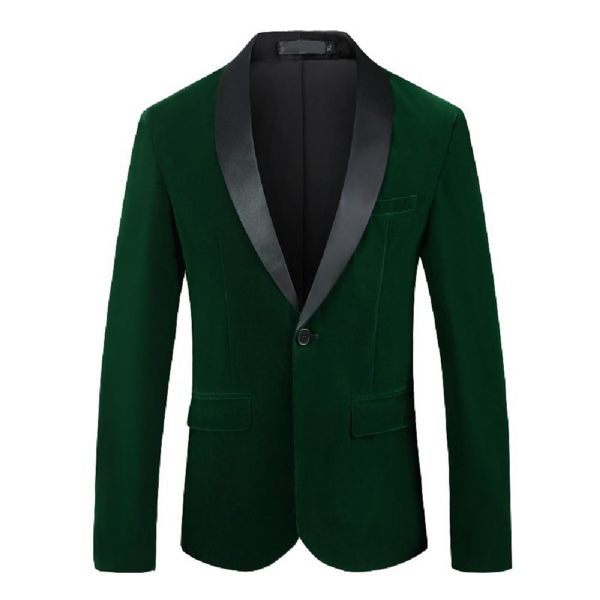 Blazer Surdimensionné Pour Hommes Manteau Sport Un Bouton Châle Velours Côtelé Poches À Rabat