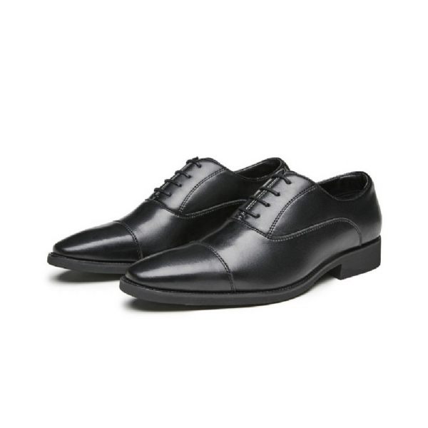 Chaussures Formelles Pour Hommes Oxford À Lacets Et Bout Pointu - Noir