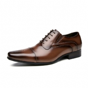 Chaussures Habillées Pour Hommes Oxford 5 Œillets Cuir Vache Bout Carré
