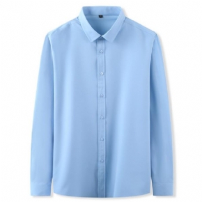 Chemise Habillée Surdimensionnée Pour Hommes Maillot Corps À Manches Longues Ample Couleur Unie