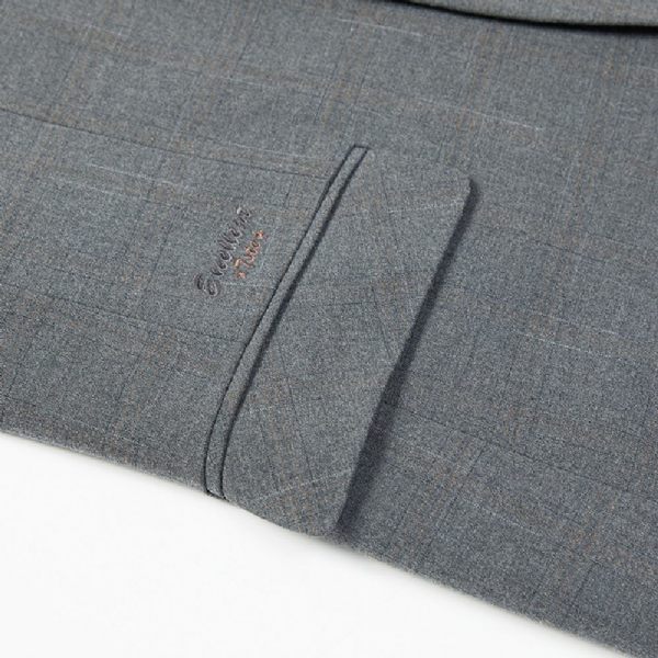 Costume 2 Pièces Pour Homme Couleur Unie Simple Boutonnage Deux Boutons Fentes Doubles Latérales Élégant - Gris