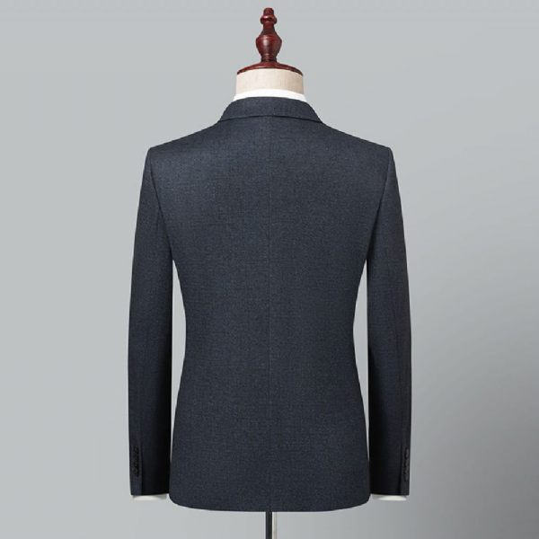 Costume 2 Pièces Homme Laine Elégant Automne / Hiver Deux Boutons Col Plat - Vert