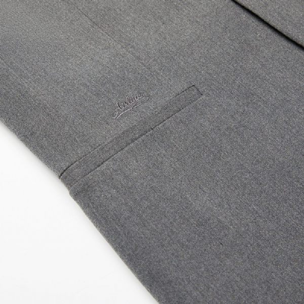 Costume 2 Pièces Pour Homme Un Bouton Elégant Couleur Unie - Gris