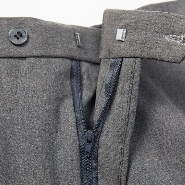 Costume 2 Pièces Pour Homme Un Bouton Elégant Couleur Unie - Gris