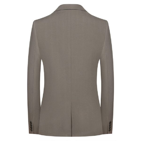 Costume 2 Pièces Pour Homme Un Bouton Elégant Couleur Unie - Kaki