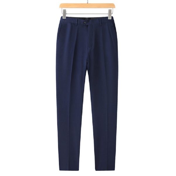 Costume 2 Pièces Pour Hommes Grand Et Couleur Unie Un Bouton Robe Formelle - Bleu