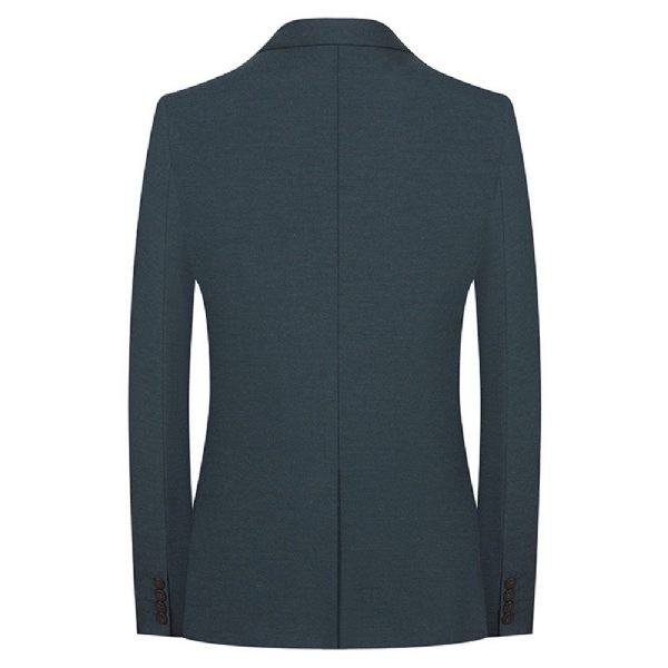 Costume 2 Pièces Pour Hommes Vêtements Formels Mariage Slim Élastique Un Bouton - Vert