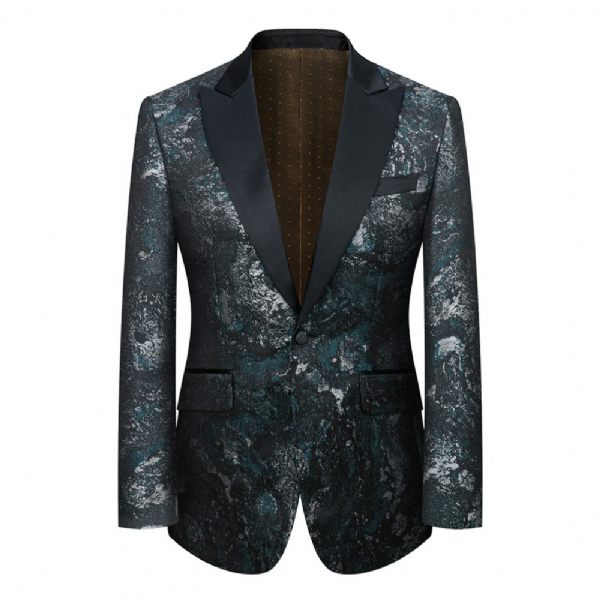 Costume 3 Pièces Homme Automne / Hiver Jacquard Un Bouton Robe Cérémonie Mariage Revers Pointe - Vert